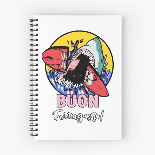 Item preview, Buon Ferragosto : Funny shark atack meme sticker designed and sold by Rodayna Elnaggar.