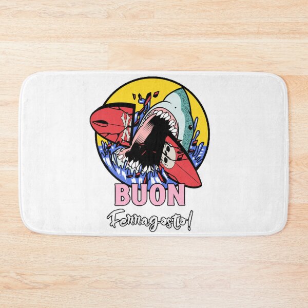 Item preview, Buon Ferragosto : Funny shark atack meme sticker designed and sold by Rodayna Elnaggar.