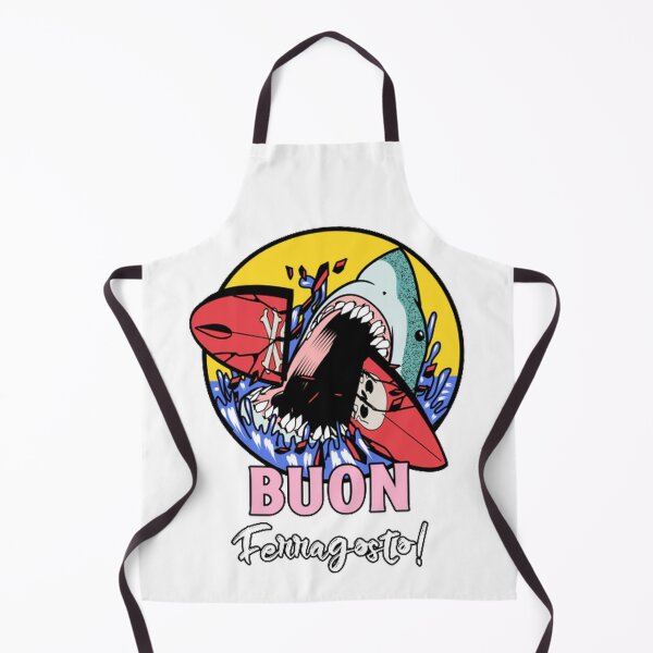 Item preview, Buon Ferragosto : Funny shark atack meme sticker designed and sold by Rodayna Elnaggar.