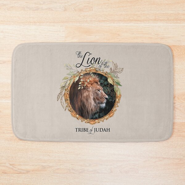 Item preview, Lion of Judah wreath on greige designed and sold by AbideApparel.