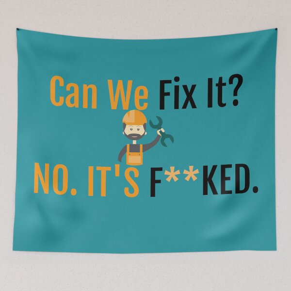 Item preview, Can We Fix It Funny Repair Man Engineer Toolbox designed and sold by ROFIN.