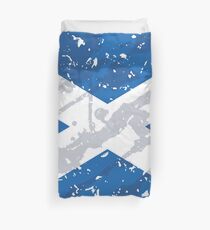 Scotland grunge vintage flag Duvet Cover