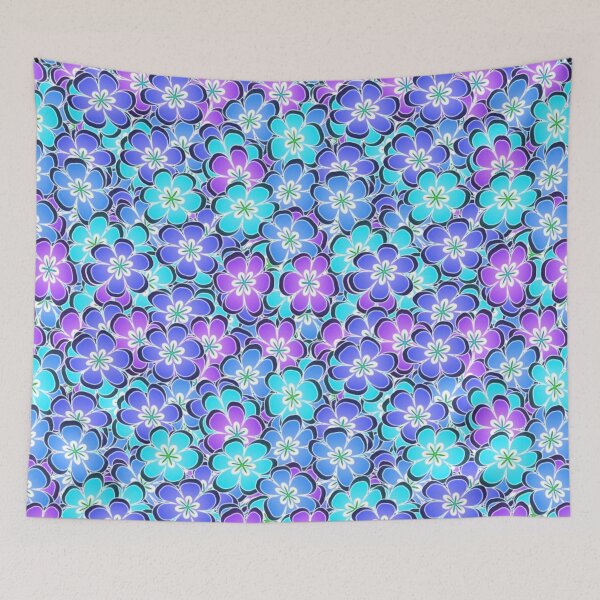 Item preview, Blue seamless floral pattern  designed and sold by Aysa Galaxy.