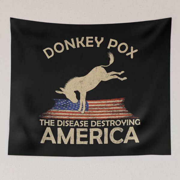 Item preview, Donkey Pox The Disease Destroying America T-Shirt, Party In The USA Shirt, Independence Day Shirt, USA Flag Patriotic  designed and sold by UniqueStylistic.