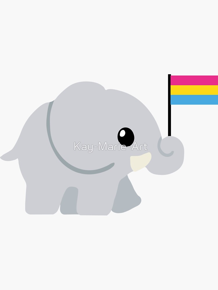 Elephant Pride Pansexual Sticker For Sale By Kay Marie Art Redbubble 6244