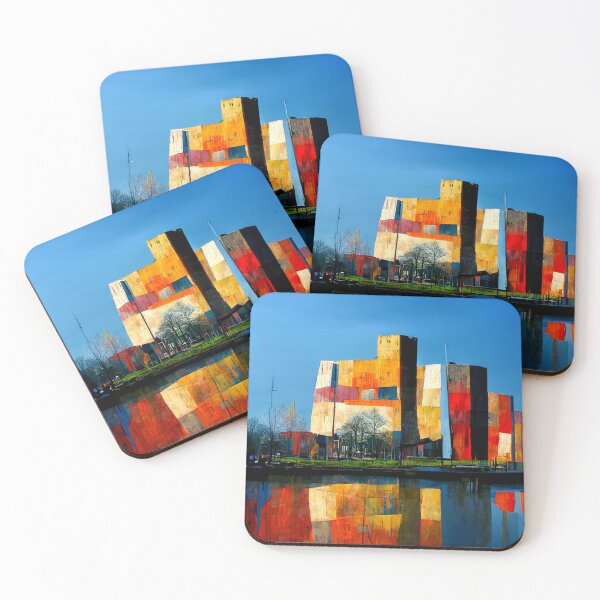 Item preview, Abstract Koppel port in the city of Amersfoort designed and sold by AmazinfArt.