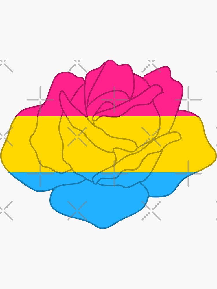 "Pansexual Rose" Sticker for Sale by newjkrowling Redbubble