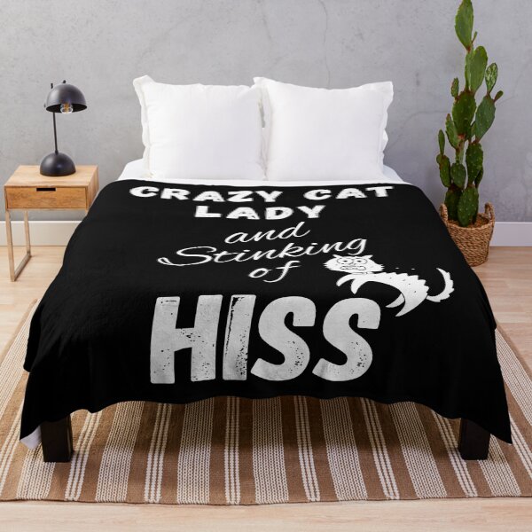 Item preview, Funny Cat Design " Crazy Cat Lady And Stinking Of Hiss " . designed and sold by BearCaveDesigns.