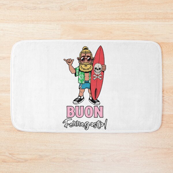 Item preview, Buon Ferragosto : Funny skull gangster beach surfer designed and sold by Rodayna Elnaggar.