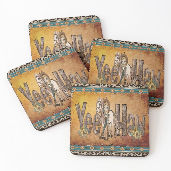 Item preview, Yee Haw Western Cowgirl With Horse designed and sold by handsoftime2020.