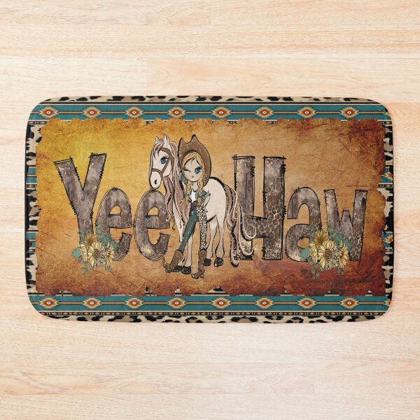 Item preview, Yee Haw Western Cowgirl With Horse designed and sold by handsoftime2020.