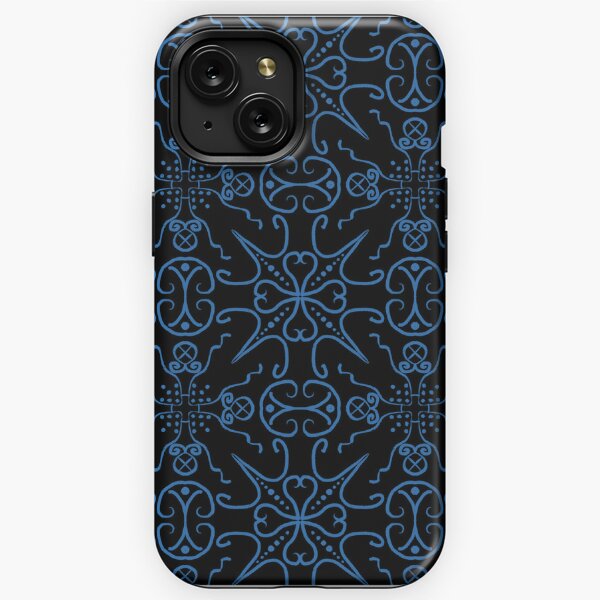 Blue and Gold Diagonal Plaid Clear Case for iPhone® by Cases by Kate