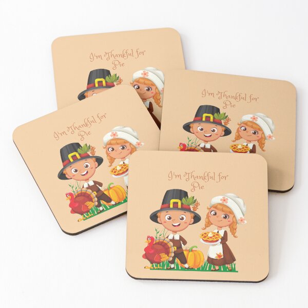 Item preview, Cartoon Pilgrim Kids I'm Thankful for Pie designed and sold by LanaDevon.