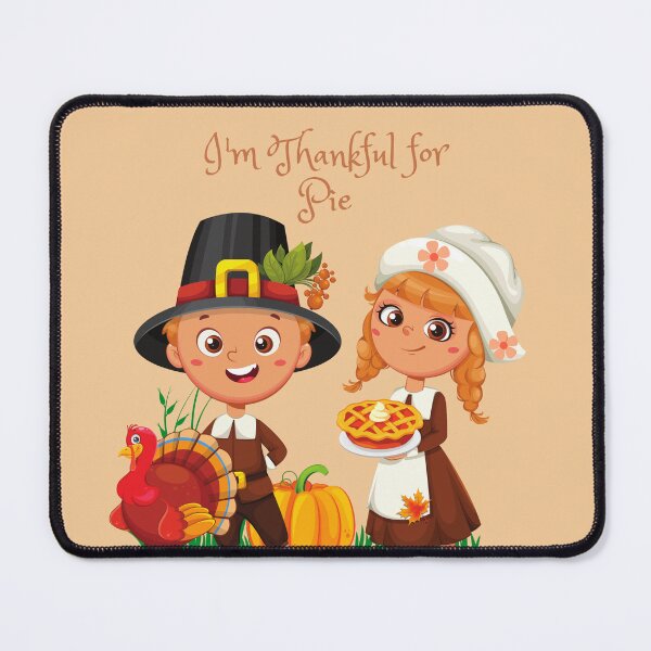 Item preview, Cartoon Pilgrim Kids I'm Thankful for Pie designed and sold by LanaDevon.