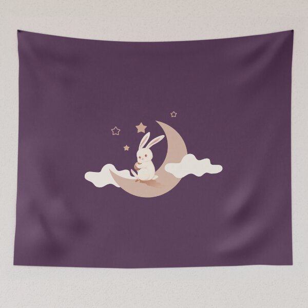 Item preview, Rabbit on the Moon (In the Clouds) designed and sold by RoseCandi.