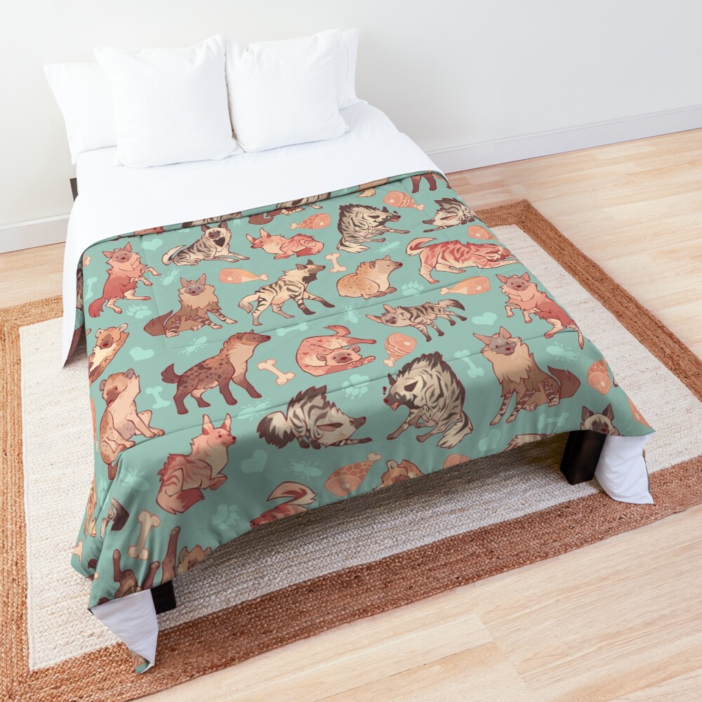 Hyenas in minty Comforter