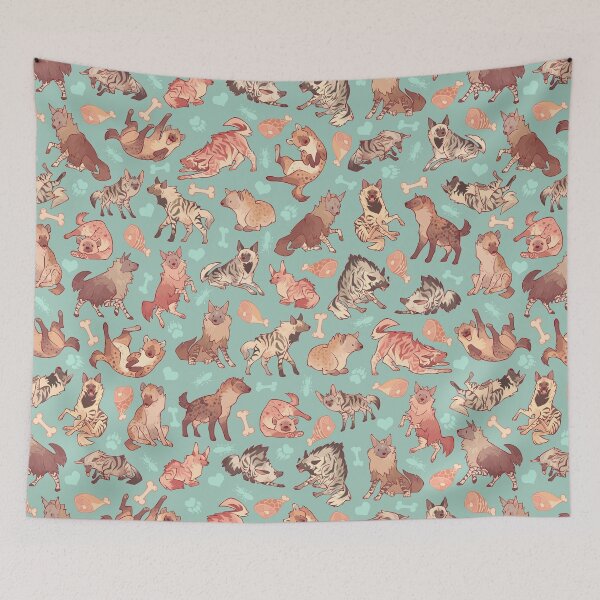 Item preview, Hyenas in minty designed and sold by Colordrilos.