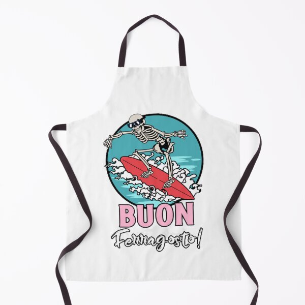 Item preview, Buon Ferragosto : Funny skeleton surfer beach meme sticker designed and sold by Rodayna Elnaggar.