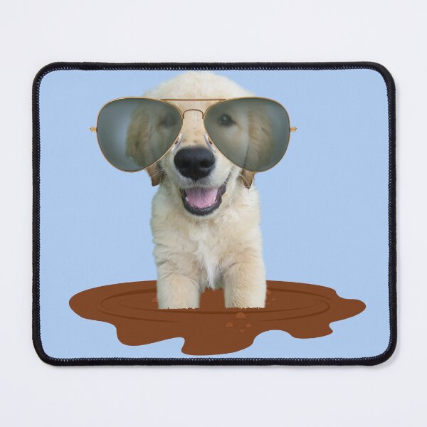 Item preview, Dog in Glasses Sitting in a Mud Puddle  designed and sold by SGNorton.