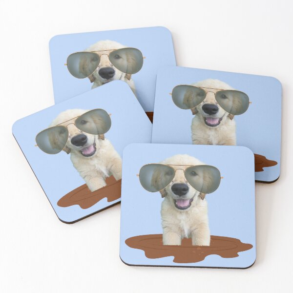Item preview, Dog in Glasses Sitting in a Mud Puddle  designed and sold by SGNorton.