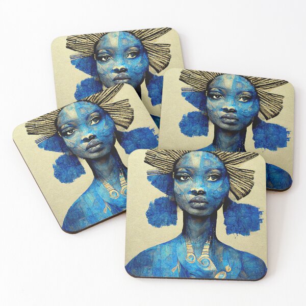 Item preview, Blue African Queen designed and sold by DeepSymbolism.