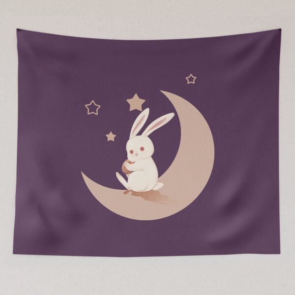 Item preview, Rabbit on the Moon designed and sold by RoseCandi.