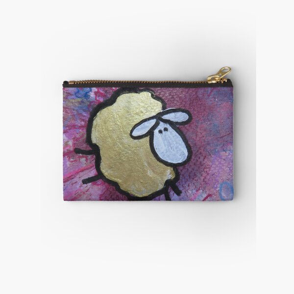 Item preview, UnFolding the Ewe-niverse #24 mixed media and ink painting of sheep designed and sold by ChillonLeachArt.
