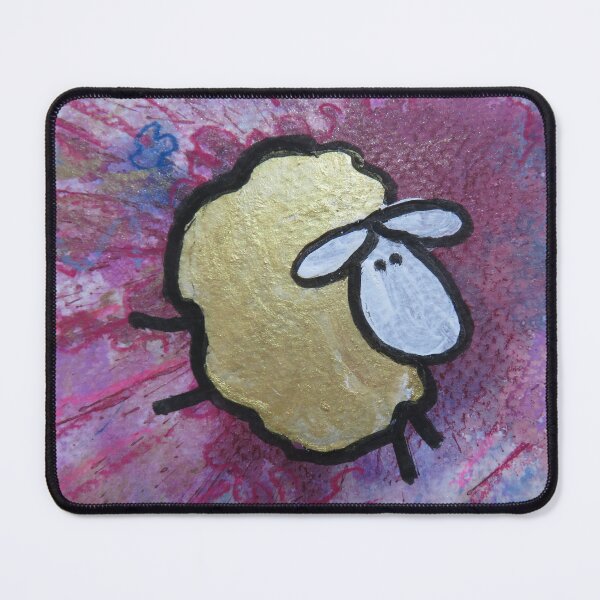 Item preview, UnFolding the Ewe-niverse #24 mixed media and ink painting of sheep designed and sold by ChillonLeachArt.