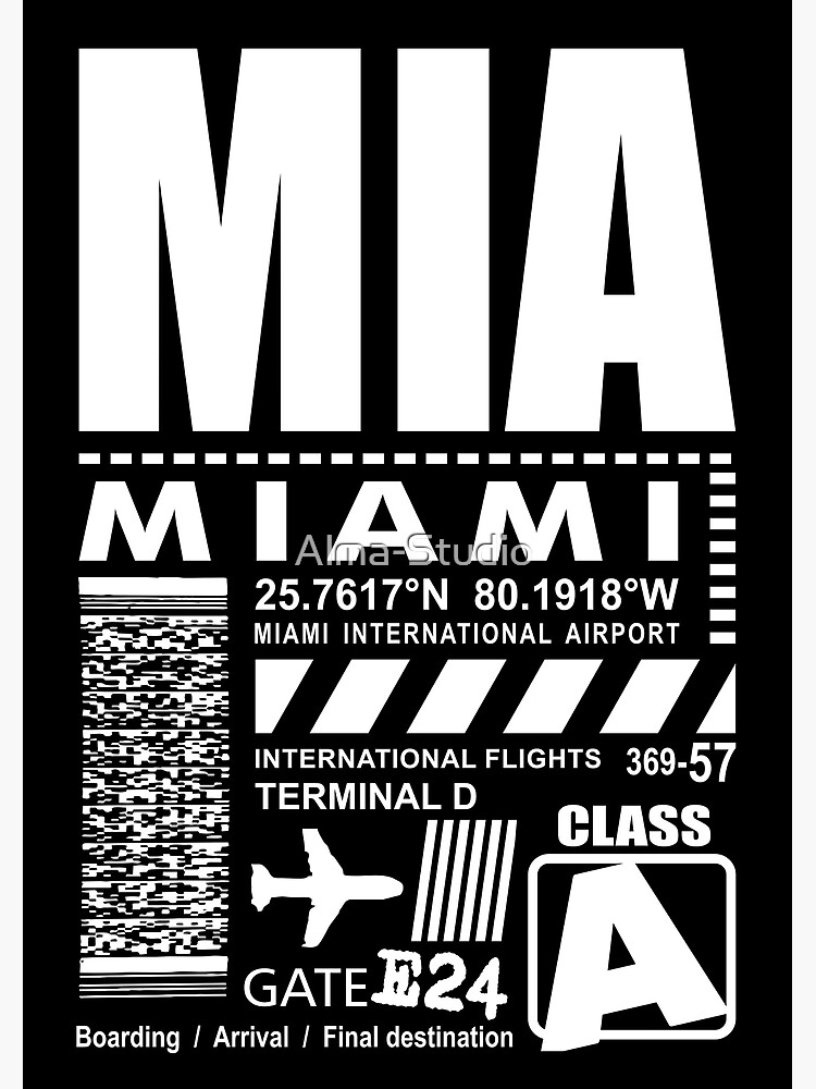 "Miami International Airport MIA" Poster for Sale by AlmaStudio