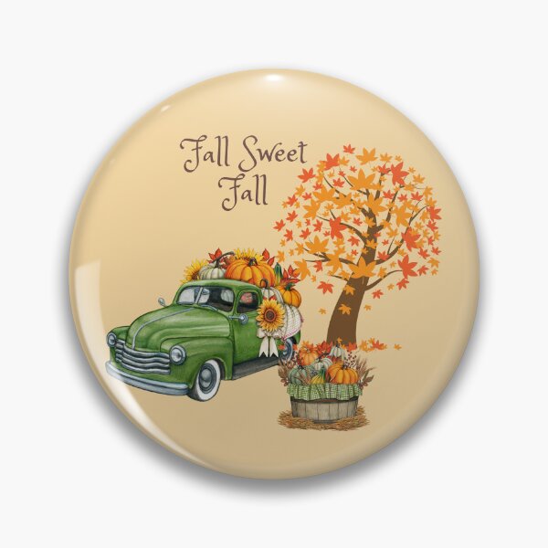 Item preview, Fall Sweet Fall Vintage Green Truck with Pumpkins and Sunflowers designed and sold by LanaDevon.