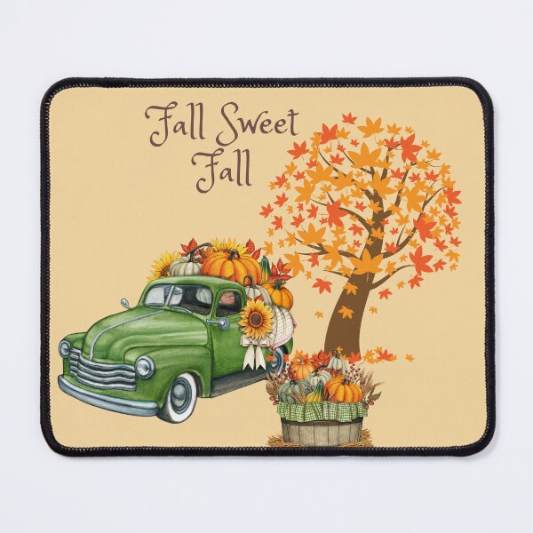 Item preview, Fall Sweet Fall Vintage Green Truck with Pumpkins and Sunflowers designed and sold by LanaDevon.