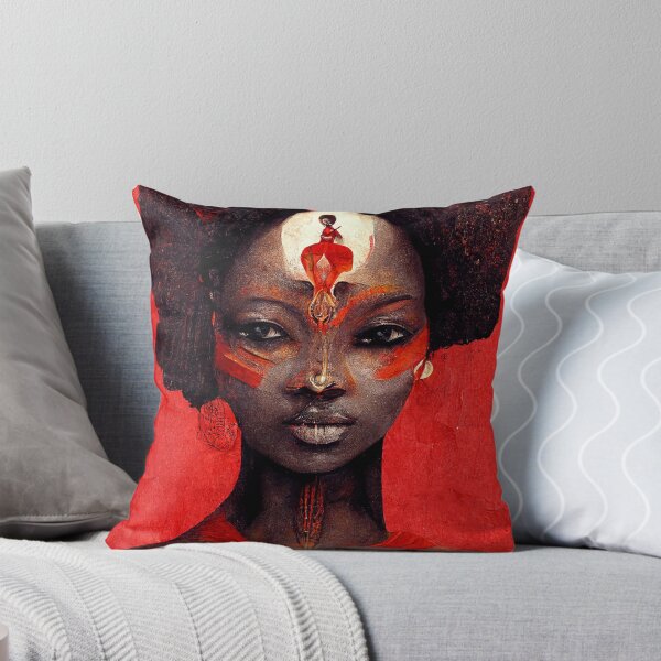 Item preview, Red Tribal Woman designed and sold by DeepSymbolism.