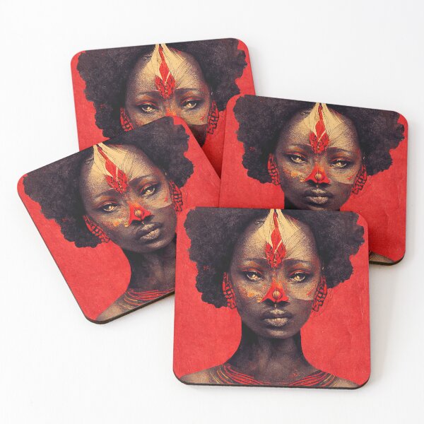 Item preview, Red African Lady designed and sold by DeepSymbolism.