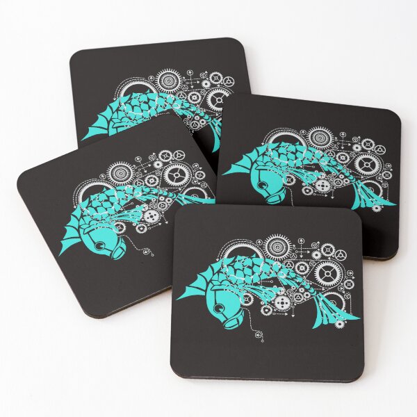 Item preview, Steampunk. Mechanical Green Koi Carp designed and sold by CatCoconut-Art.