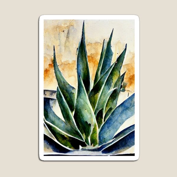 AGAVES SET OF 9 1 1/4 Round Art Magnets 