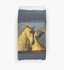 The Kelpies in Scotland Duvet Cover
