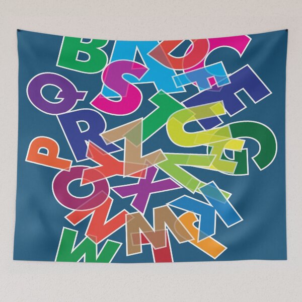 Item preview, Bright dancing alphabet letters designed and sold by CatCoconut-Art.