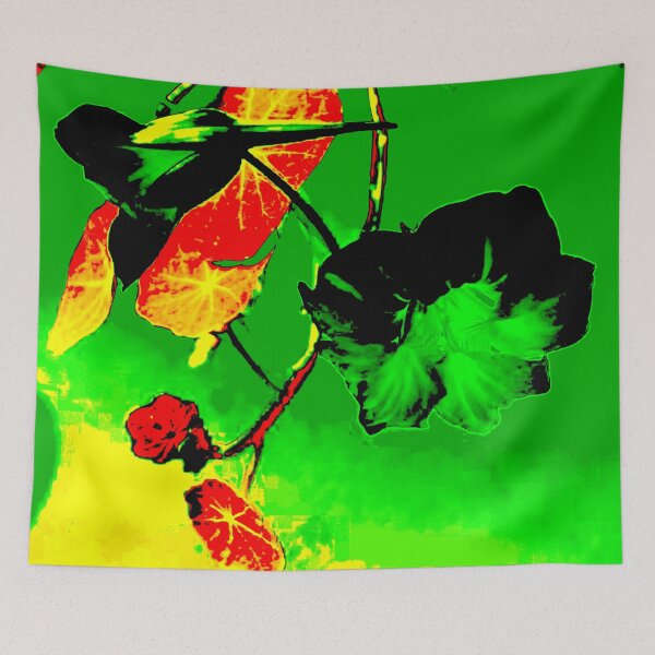 Item preview, Crazy Green Red Abstract Monks Cress by Iritof designed and sold by iritof.