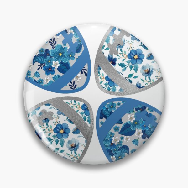 Item preview, Football blue and silver pattern  designed and sold by KCAbdelnour.