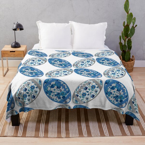 Item preview, Football blue and silver pattern designed and sold by KCAbdelnour.