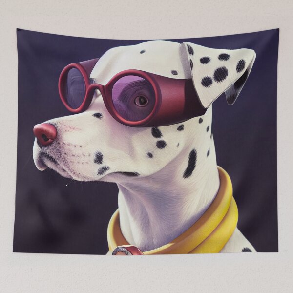 Item preview, Dalmatian wearing aviator glasses designed and sold by Studiowatermars.