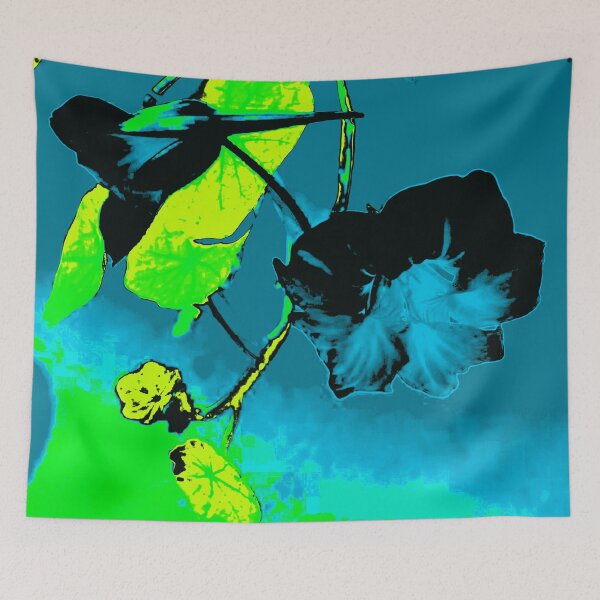 Item preview, Abstract Blue Green Yellow Monks Cress by Iritof designed and sold by iritof.