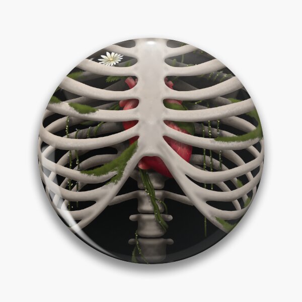 Item preview, Mossy Skeleton Heart and Flower designed and sold by korynaq.