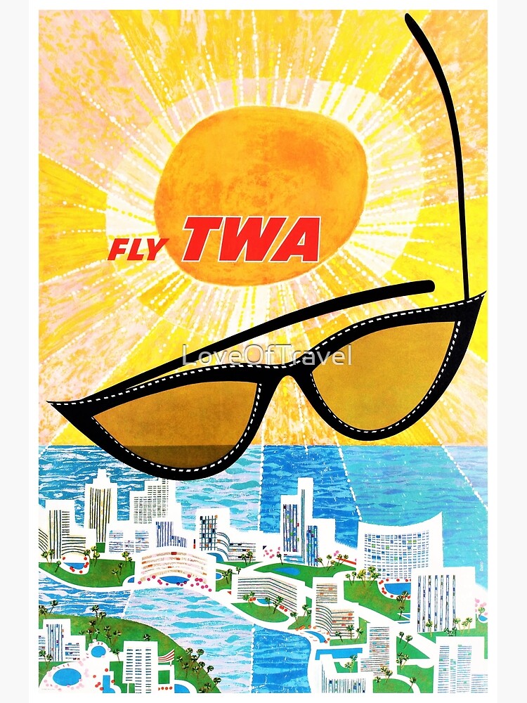 "Fly TWA Beach Travel Poster" Poster for Sale by LoveOfTravel Redbubble