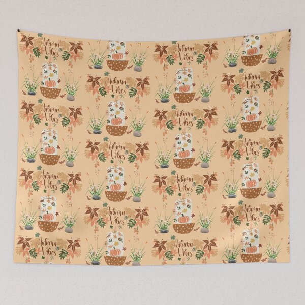 Item preview, Autumn Vibes Fall Leaves with Candle and Cat Tails designed and sold by LanaDevon.
