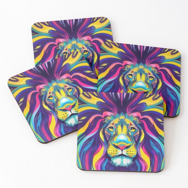 Item preview, Psychedelic Lion Print designed and sold by ThePurpleMelon.