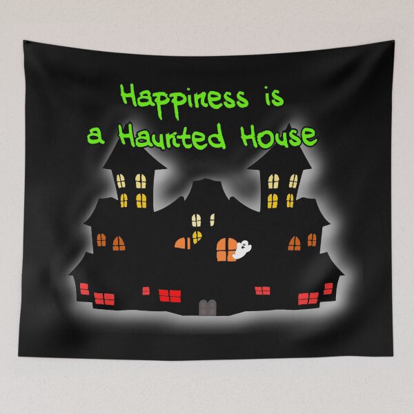 Item preview, Happiness is a Haunted House designed and sold by HalloweenThings.