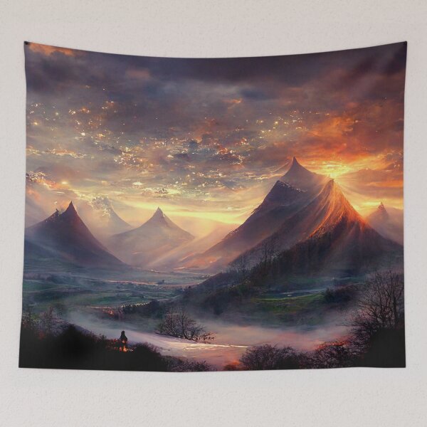 Item preview, Sunset Mountains designed and sold by HowlingFantasy.