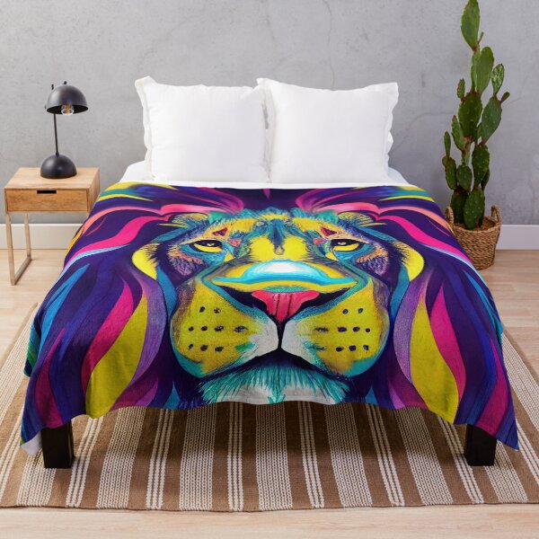 Item preview, Psychedelic Lion Print designed and sold by ThePurpleMelon.
