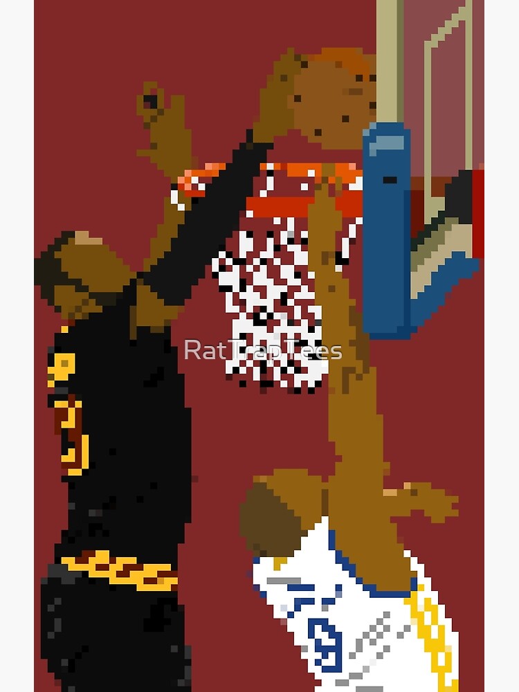 LeBron James Blocks Andre Iguodala (Pixel Art) Magnet for Sale by  RatTrapTees